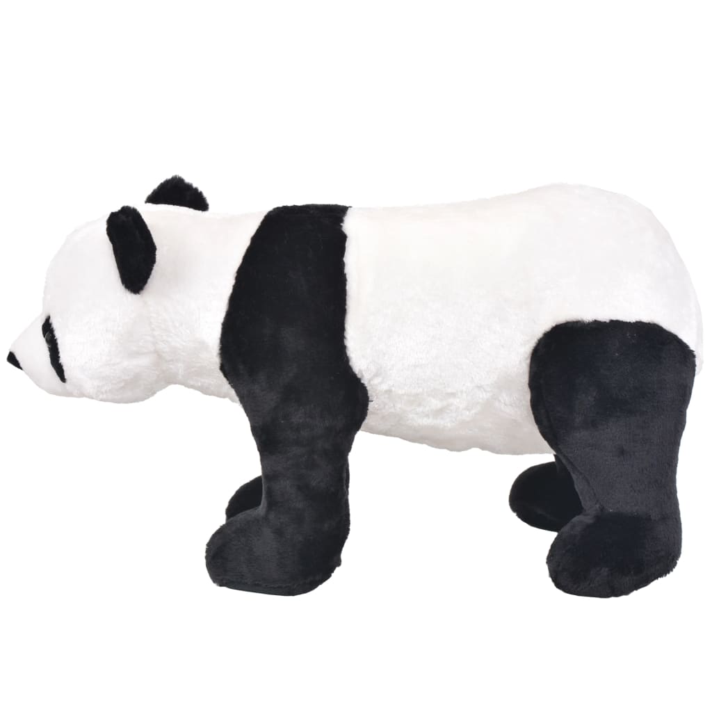 Stående lekepanda plysj svart og hvit XXL