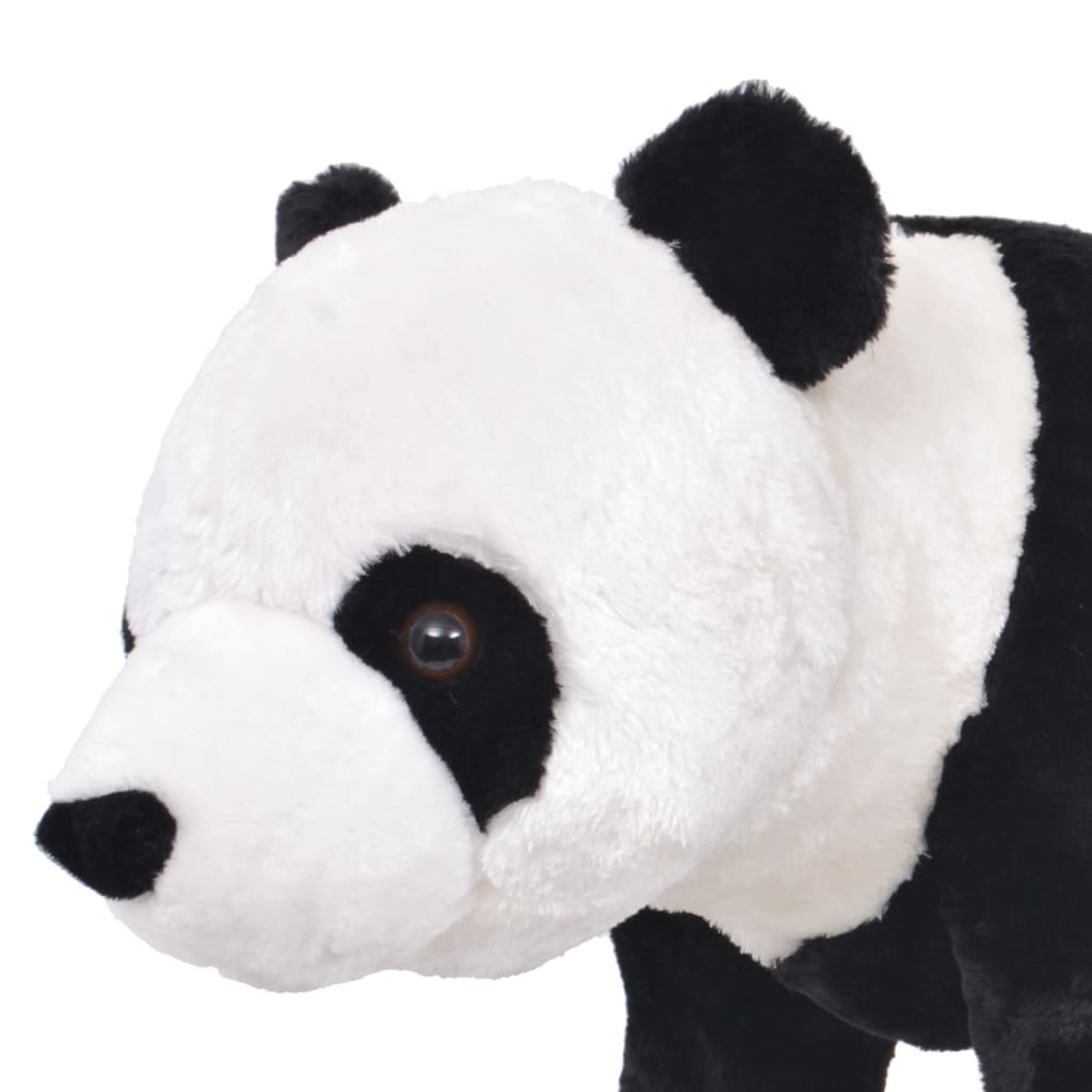 Stående lekepanda plysj svart og hvit XXL