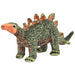 Stående lekedinosaur stegosaurus grønn og oransje XXL