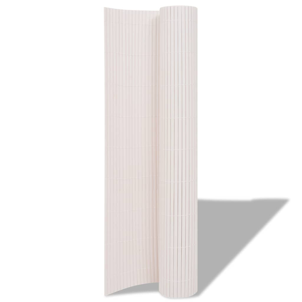 Dobbelsidet hagegjerde 90x300 cm hvit