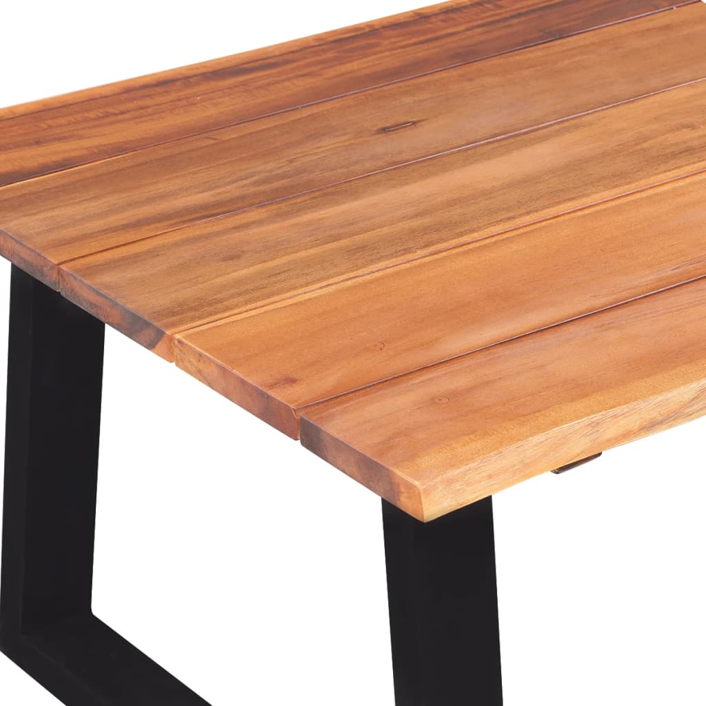 Salongbord massivt akasietre 110x60x40 cm