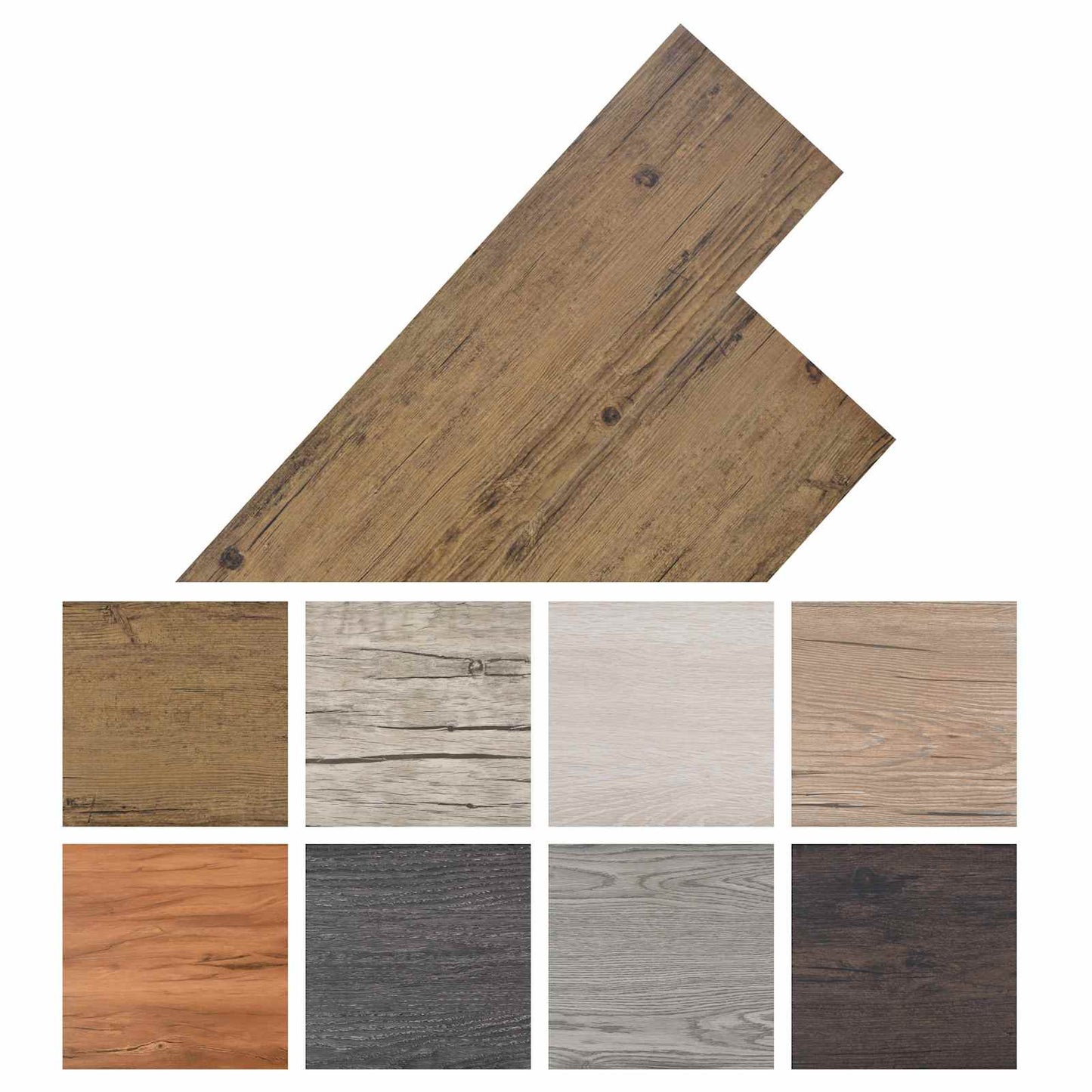 Gulvplanker 18 pcs Valnøtt Brun 5,26 m² PVC