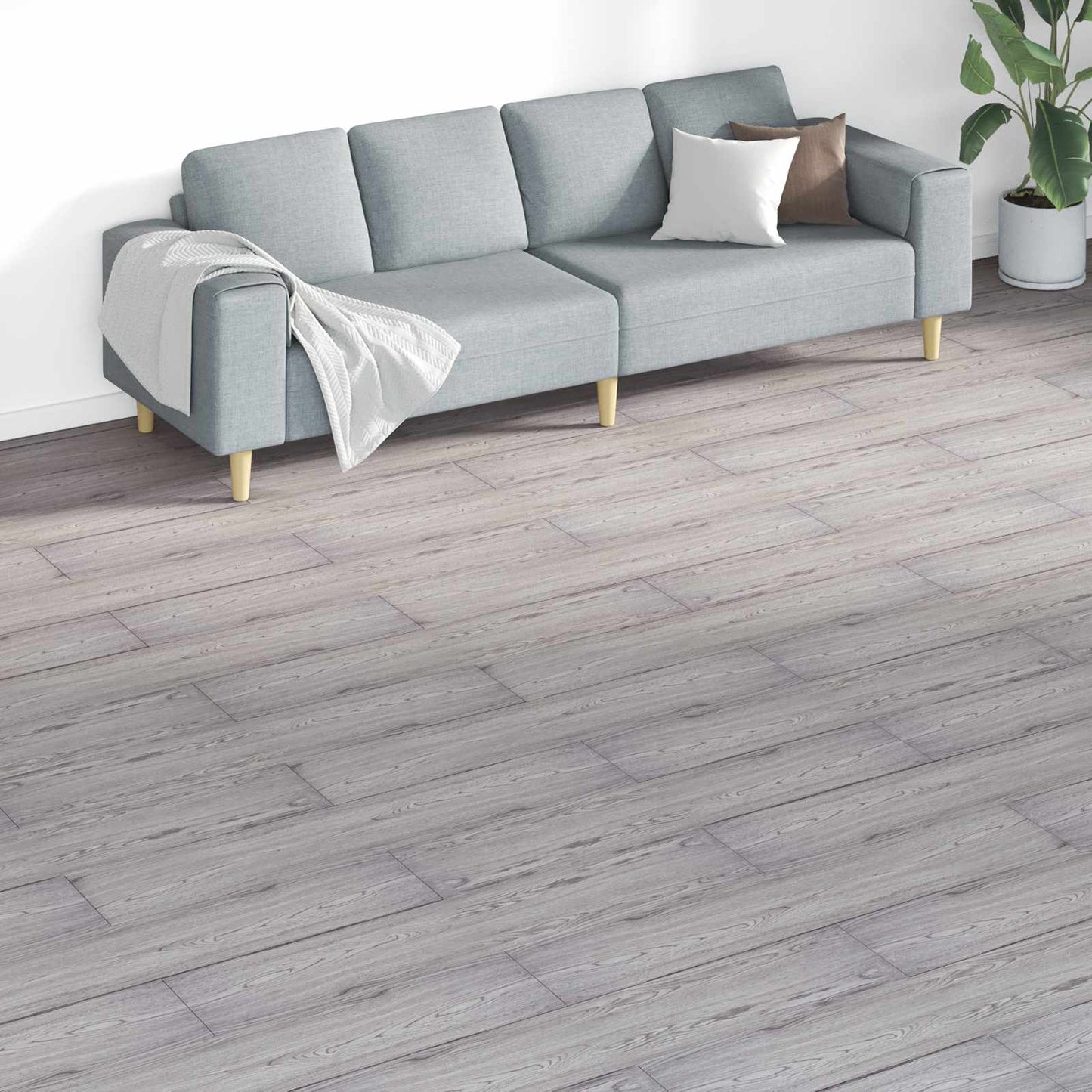 Gulvplanker 18 pcs Mørkegrå 5,26 m² PVC