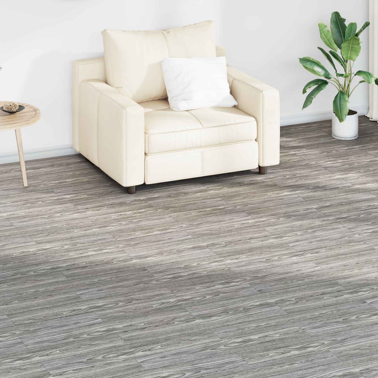 Gulvplanker 36 pcs Mørkegrå 5,02 m² PVC