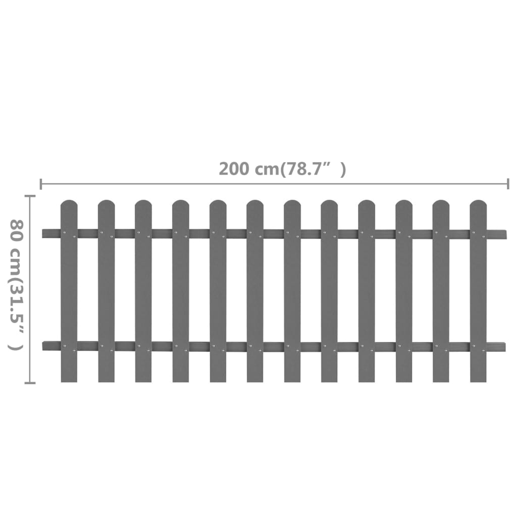 Stakittgjerde WPC 200x80 cm