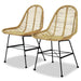 Spisestoler 2 stk naturell rotting vidaXL