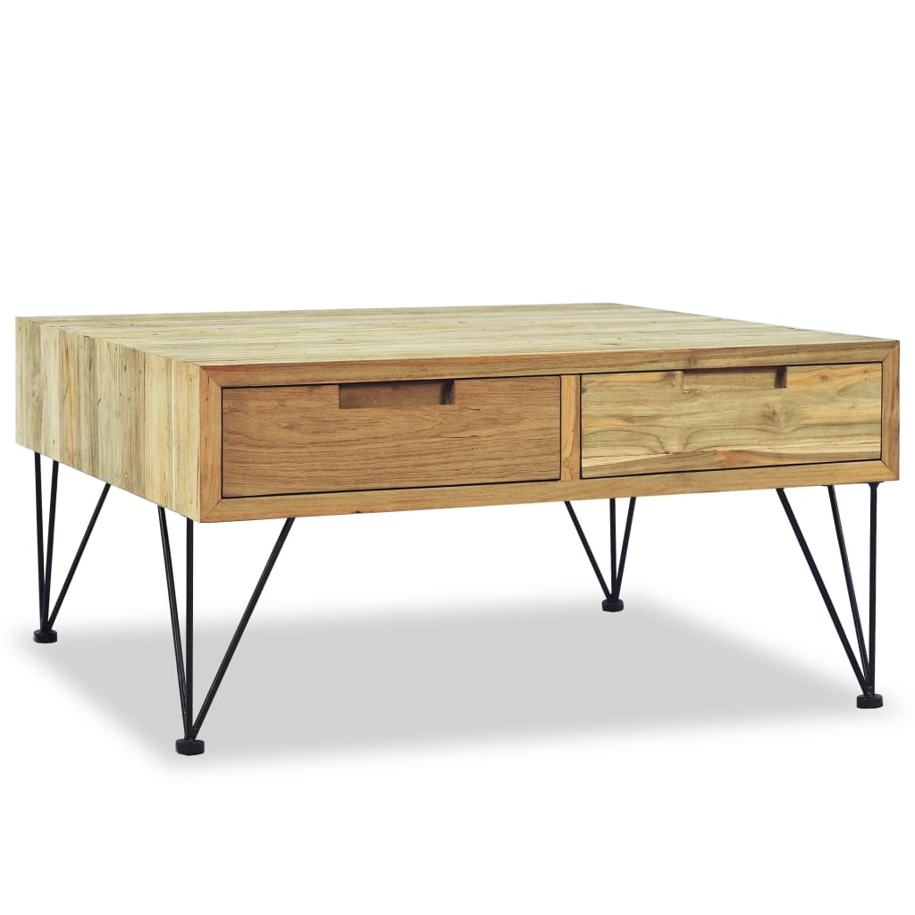 Salongbord 80x80x40 cm massiv teak