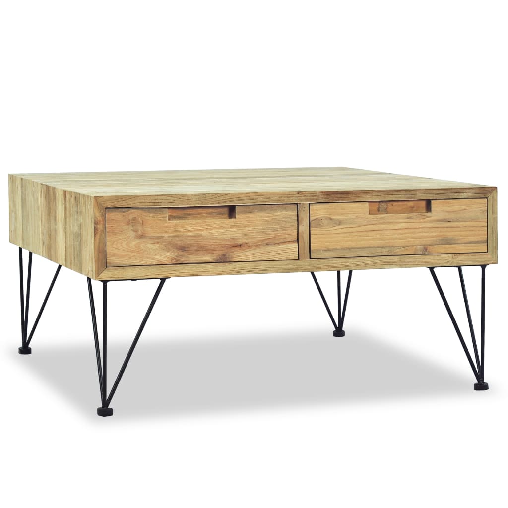 Salongbord 80x80x40 cm massiv teak