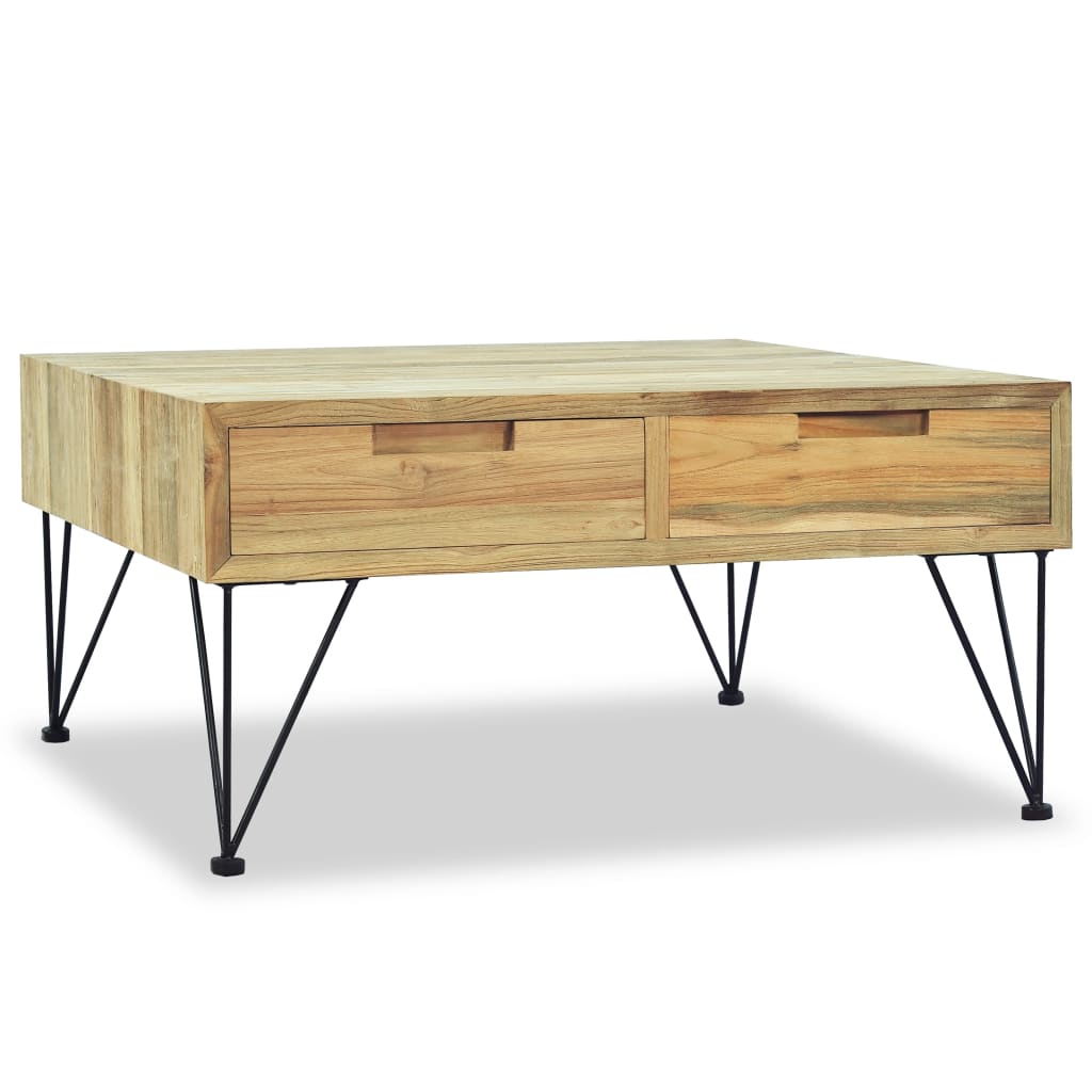 Salongbord 80x80x40 cm massiv teak