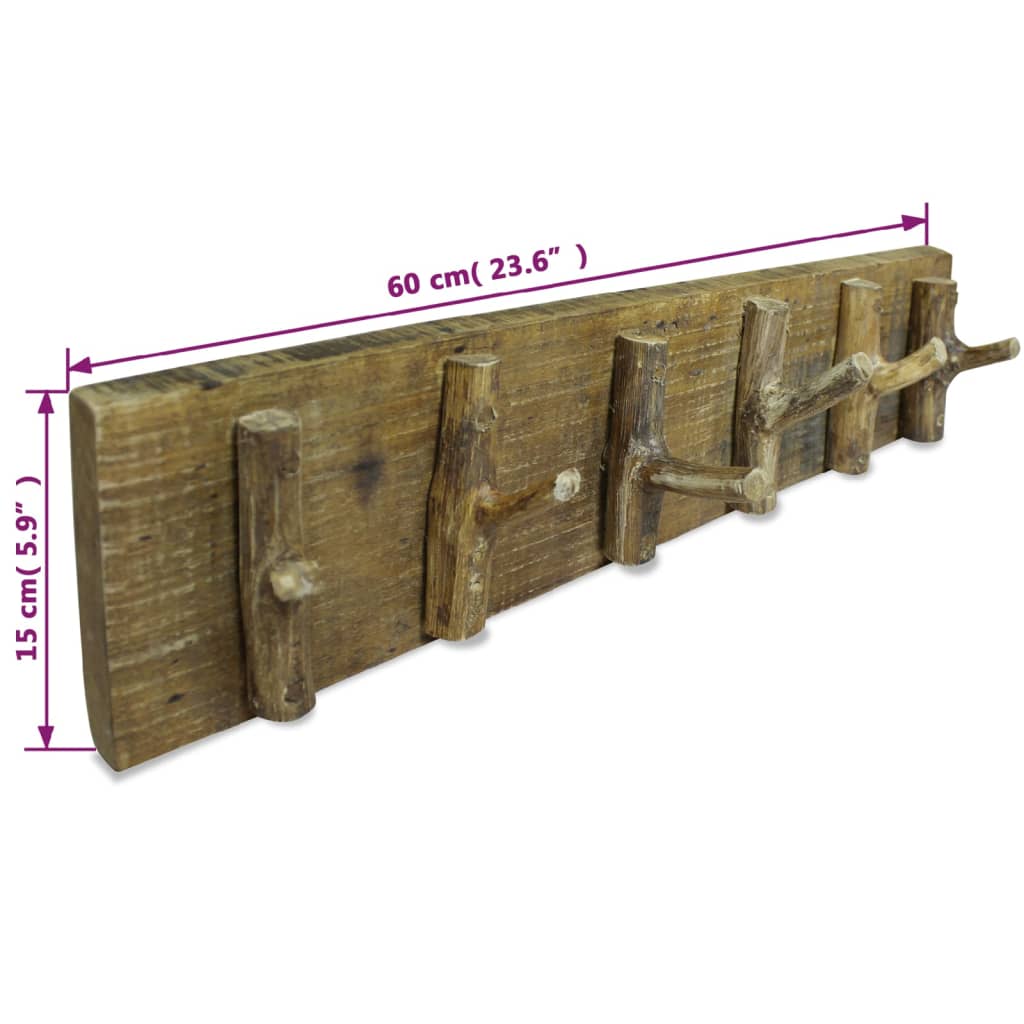 Knaggrekke blandet gjenvunnet tre 60x15 cm