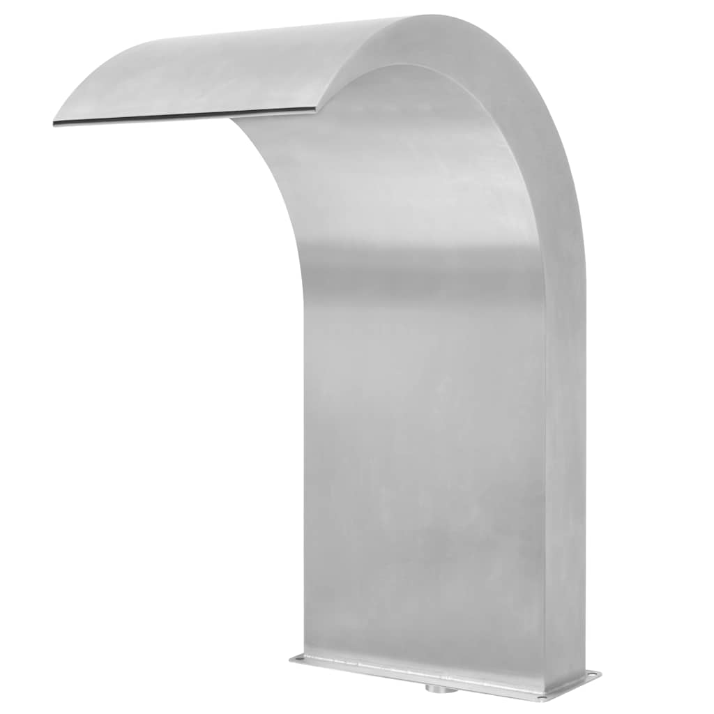 Bassengfontene rustfritt stål 45x30x65 cm sølv