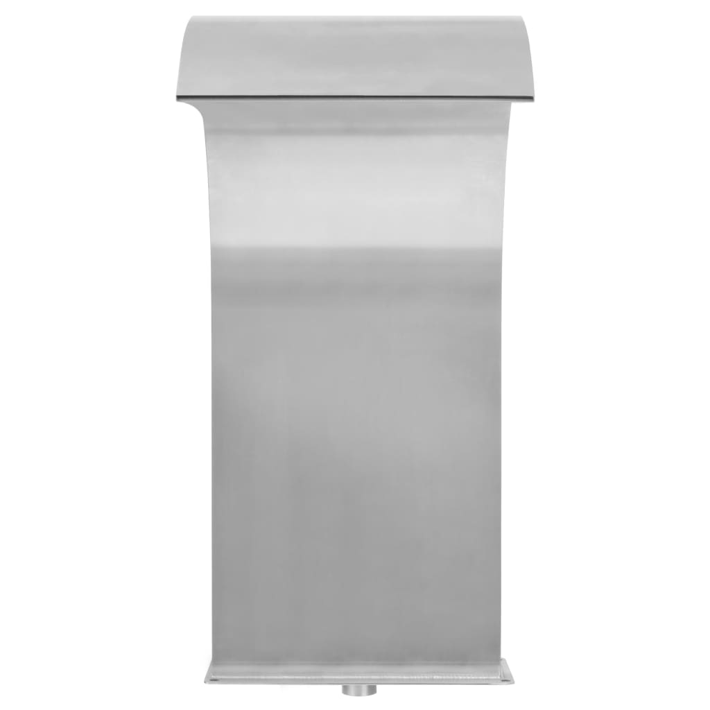 Bassengfontene rustfritt stål 45x30x65 cm sølv