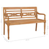 Bataviabenk 120 cm teak