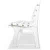 Hagebenk 145,5 cm plast hvit