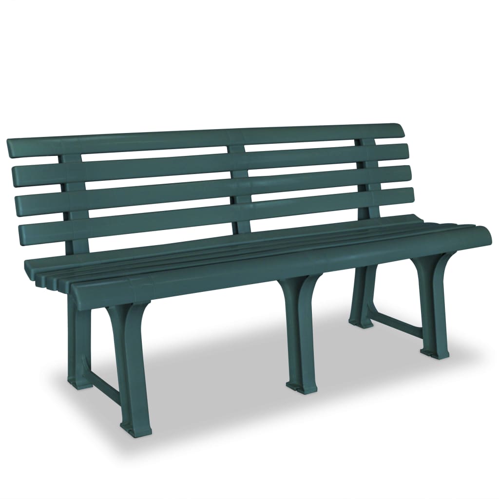 Hagebenk 145,5 cm plast grønn