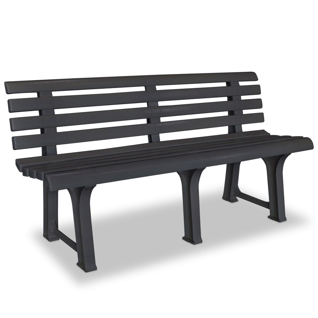Hagebenk 145,5 cm plast antrasitt