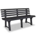 Hagebenk 145,5 cm plast antrasitt