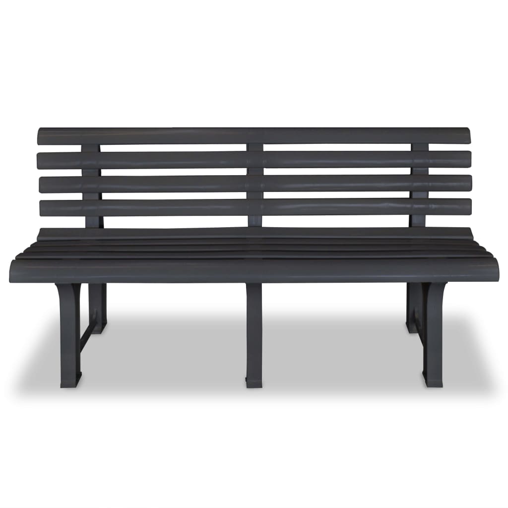 Hagebenk 145,5 cm plast antrasitt