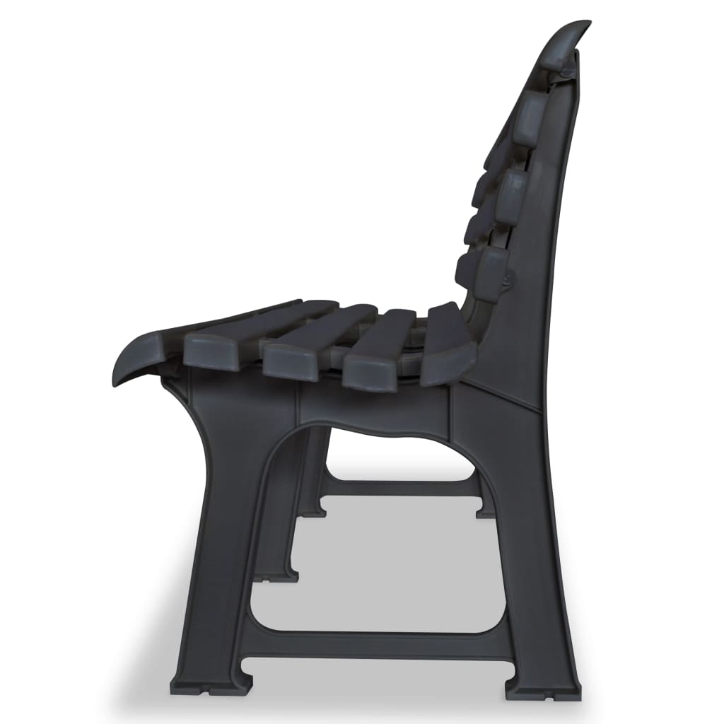 Hagebenk 145,5 cm plast antrasitt