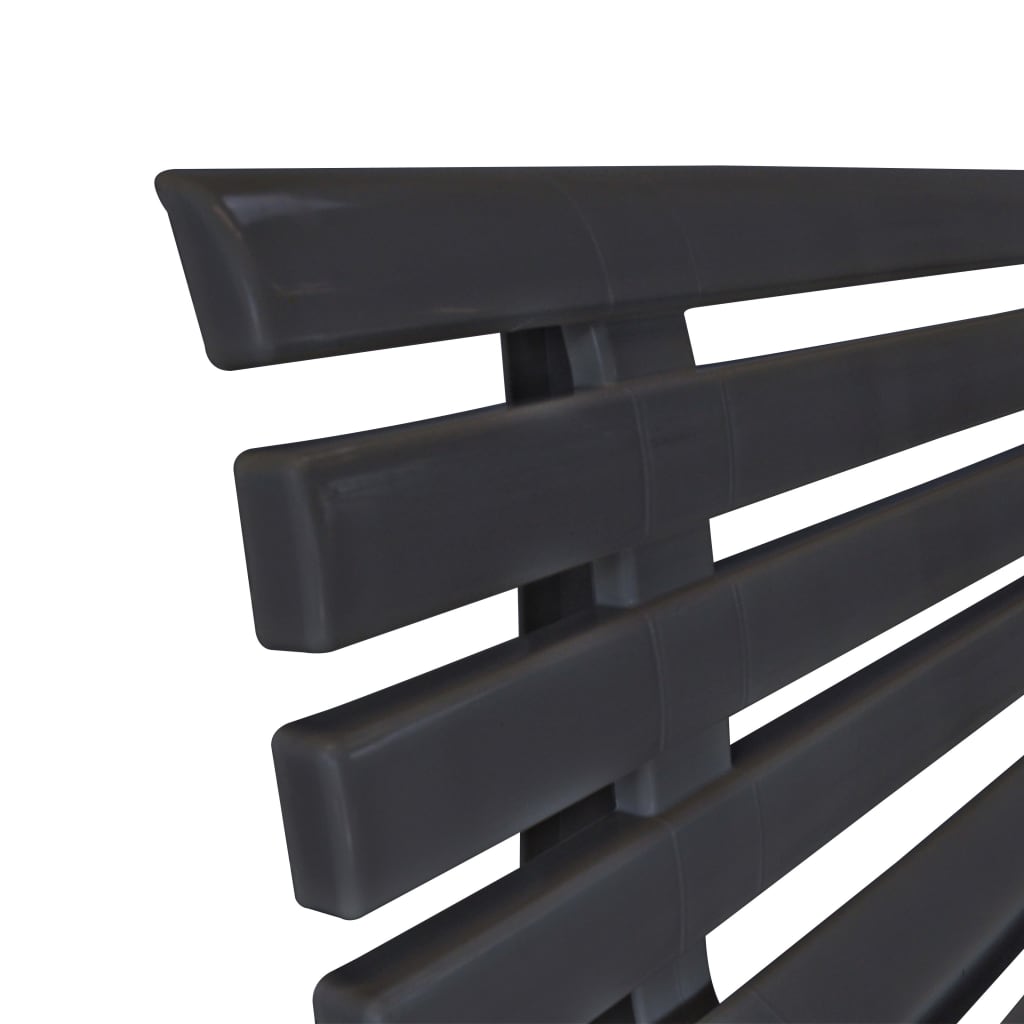 Hagebenk 145,5 cm plast antrasitt