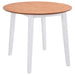 Klaffebord rund MDF hvit