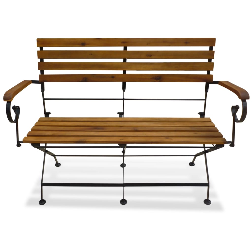 Sammenleggbar hagebenk 112 cm heltre akasie