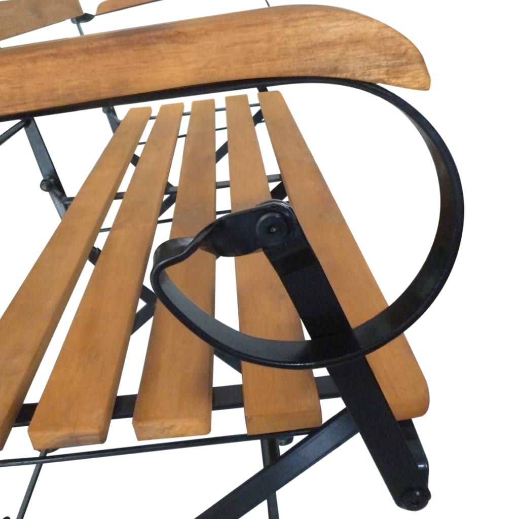 Sammenleggbar hagebenk 112 cm heltre akasie