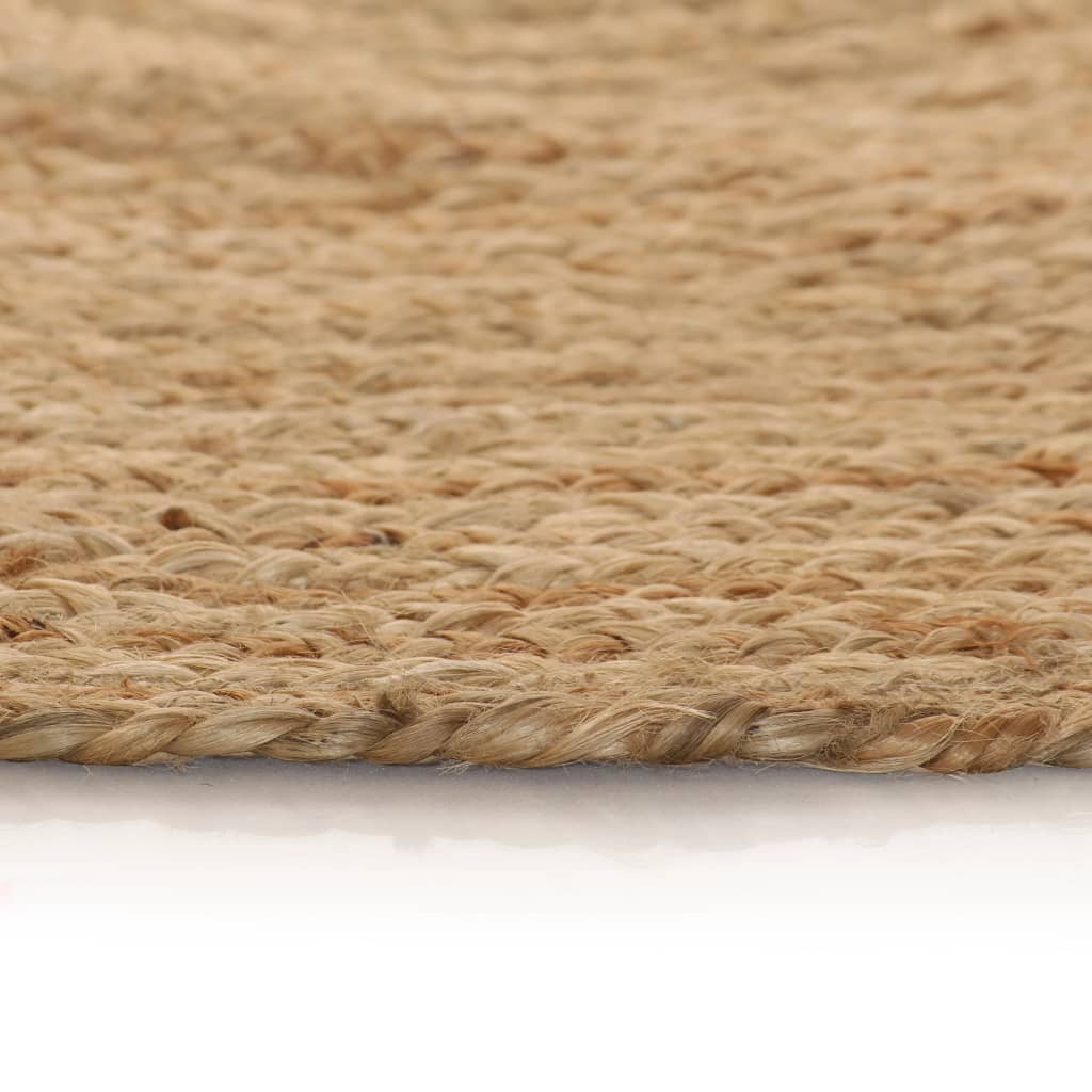 Teppe flettet jute 150 cm rund