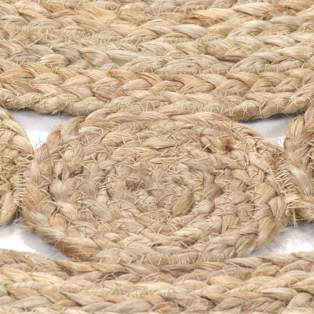 Matte flettet jute 90 cm rund