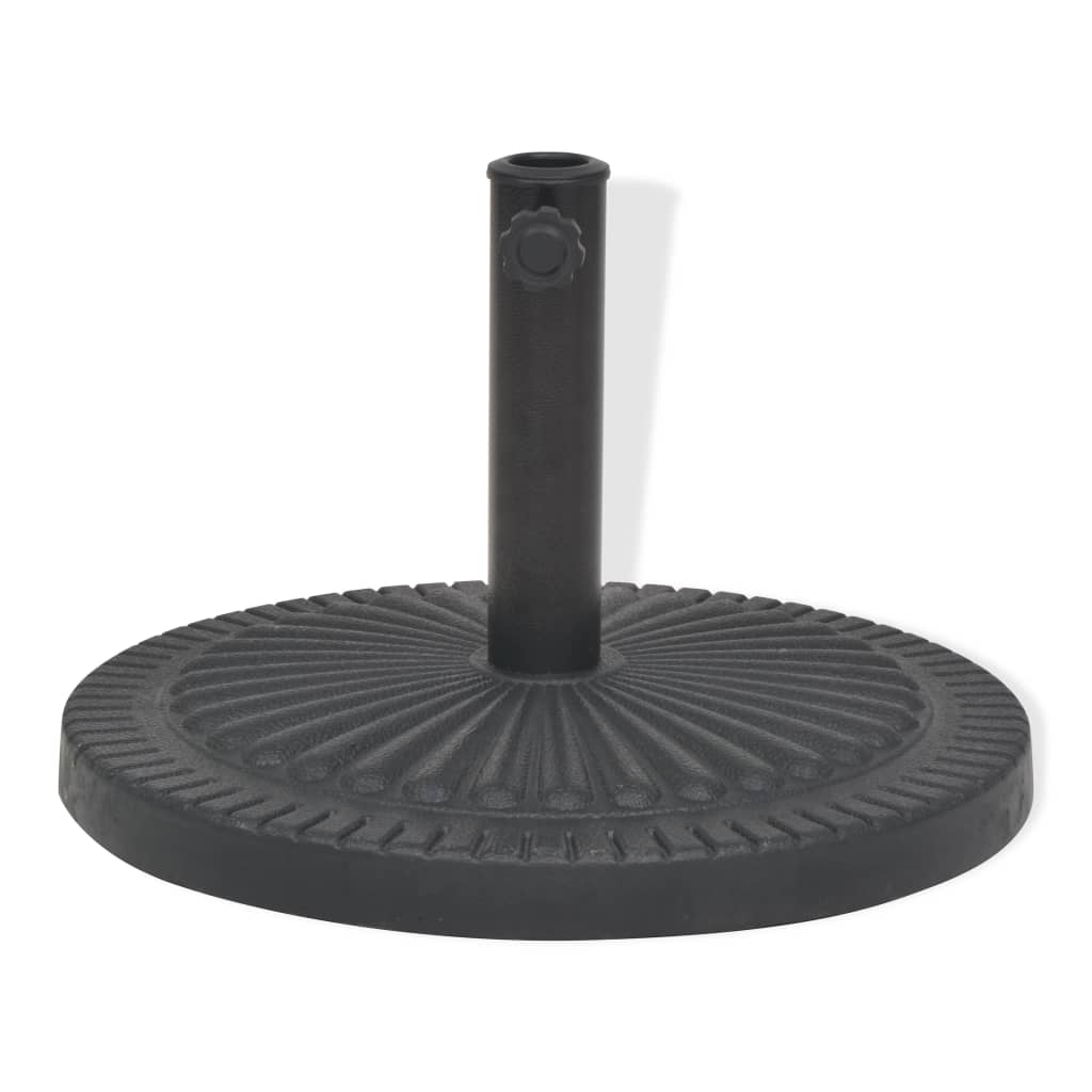 Parasollfot harpiks rund svart 14 kg vidaXL