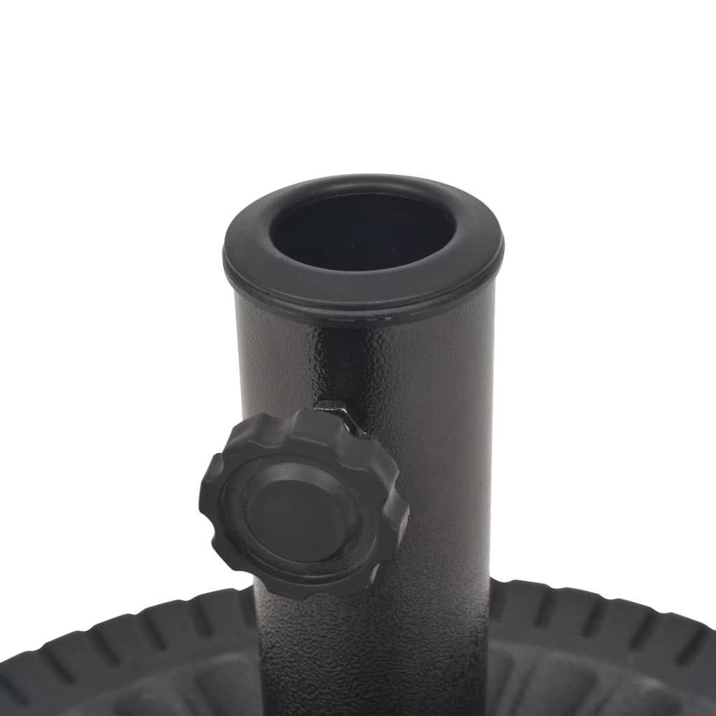 Parasollfot harpiks rund svart 14 kg vidaXL