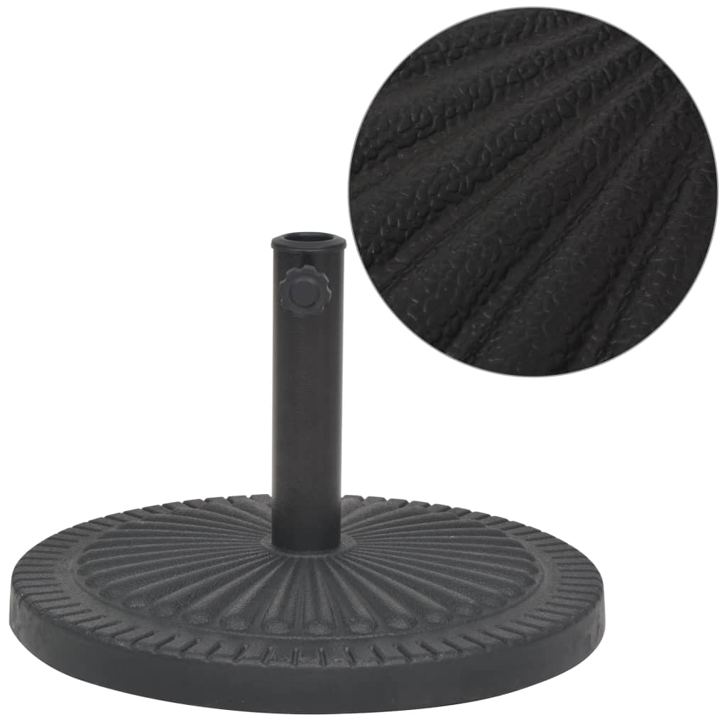 Parasollfot harpiks rund svart 29 kg vidaXL