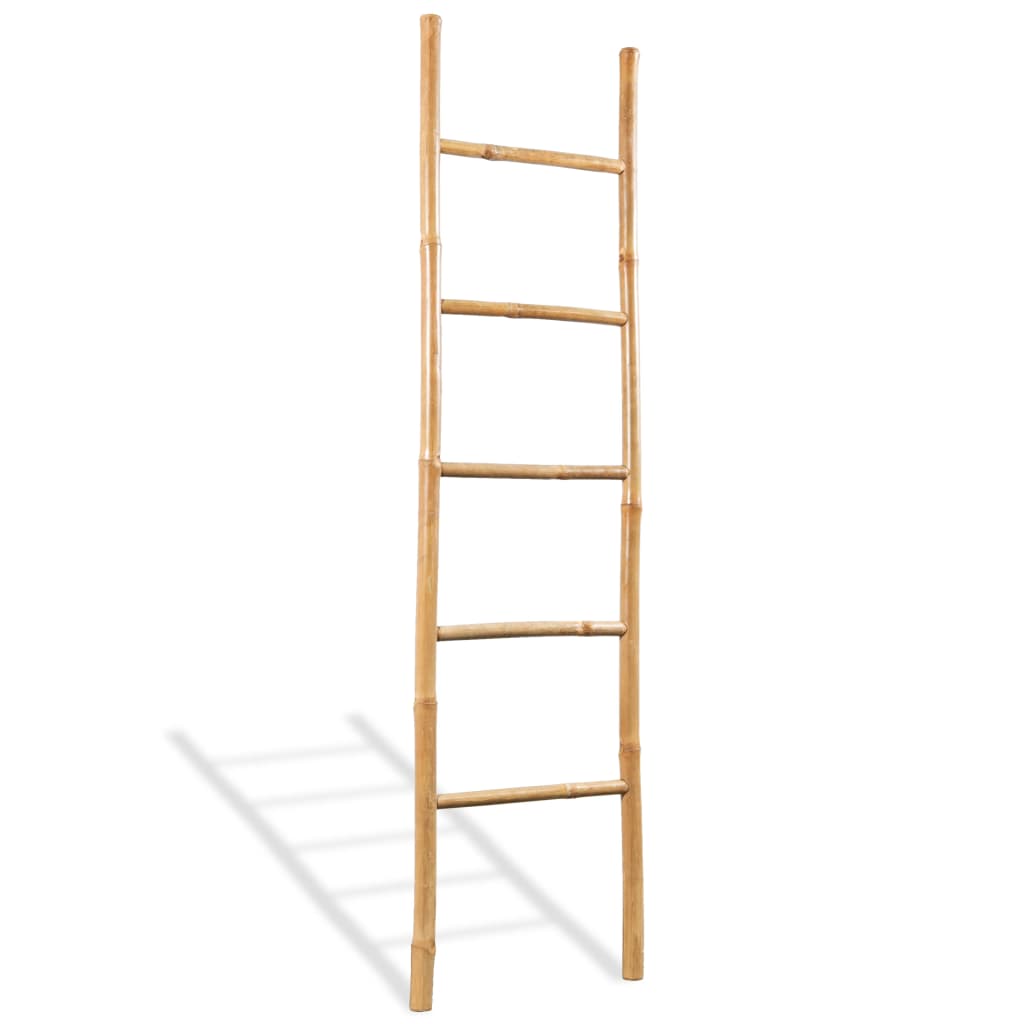 Håndklestiger med 5 trinn bambus 150 cm
