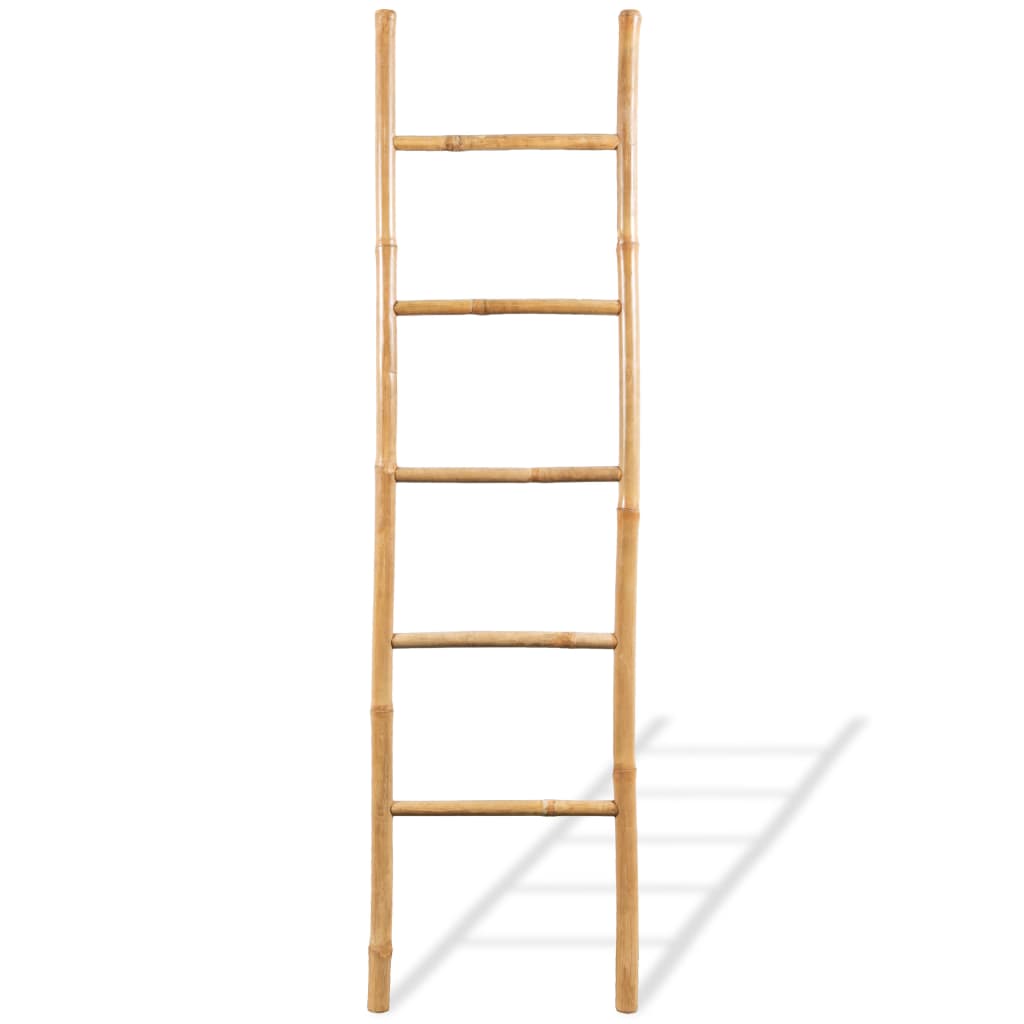 Håndklestiger med 5 trinn bambus 150 cm