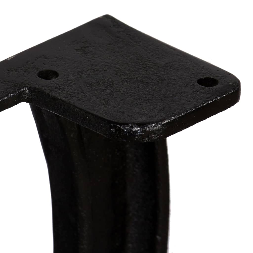 Spisebordben 2 stk X-ramme støpejern