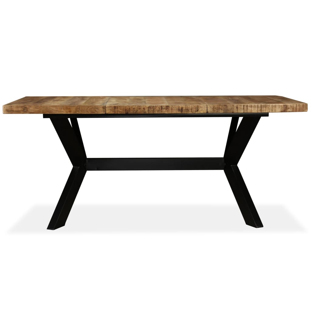 Spisebord heltre mango og stålkors 180 cm