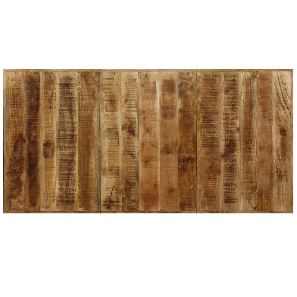 Spisebord heltre mango og stålkors 180 cm