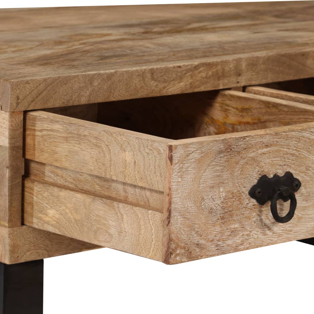 Salongbord med 3 skuffer heltre mango 90x50x35 cm