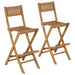 Sammenleggbare barstoler 2 stk heltre teak