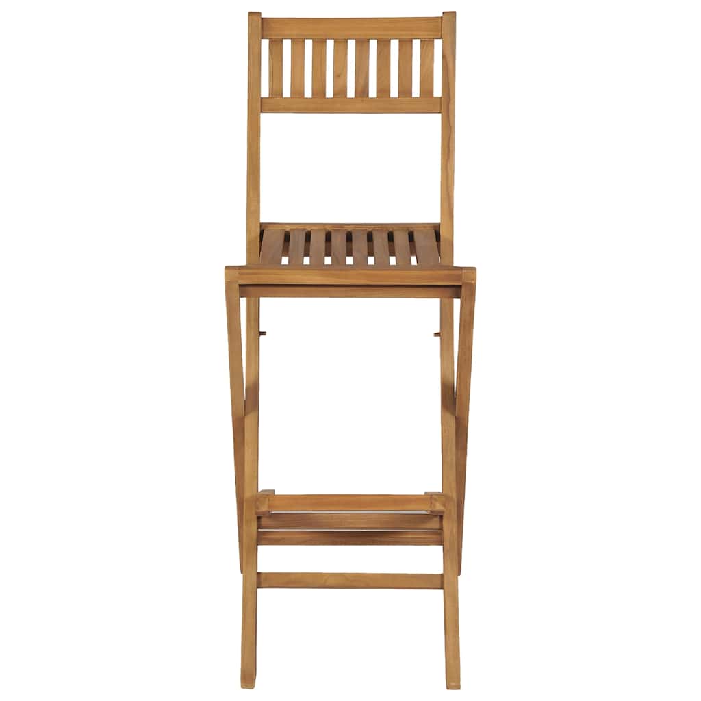 Sammenleggbare barstoler 2 stk heltre teak