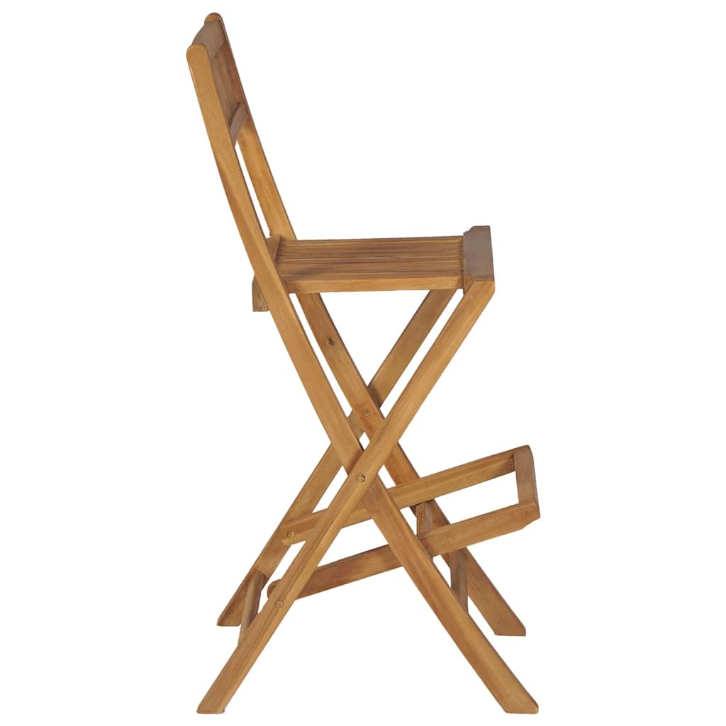 Sammenleggbare barstoler 2 stk heltre teak