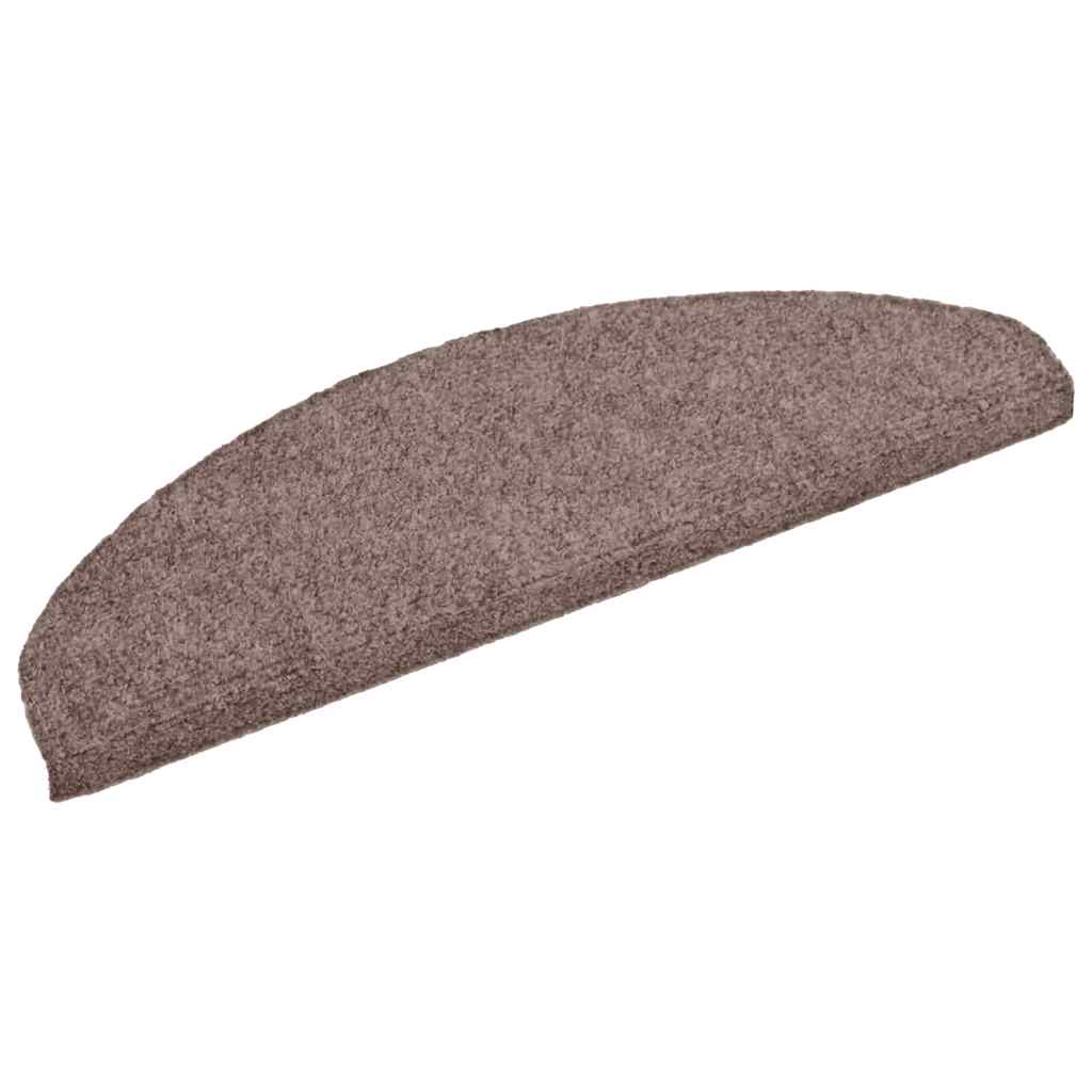 Trappematter selvklebende 15 stk 65x21x4 cm lysebrun halvrund stor