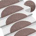 Trappematter selvklebende 15 stk 65x21x4 cm lysebrun halvrund stor