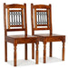 Spisestoler 2 stk heltre honningfinish klassisk