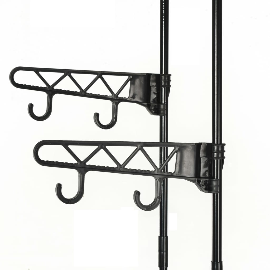 Klesstativ stål og ikke-vevd stoff 55x28,5x175 cm svart