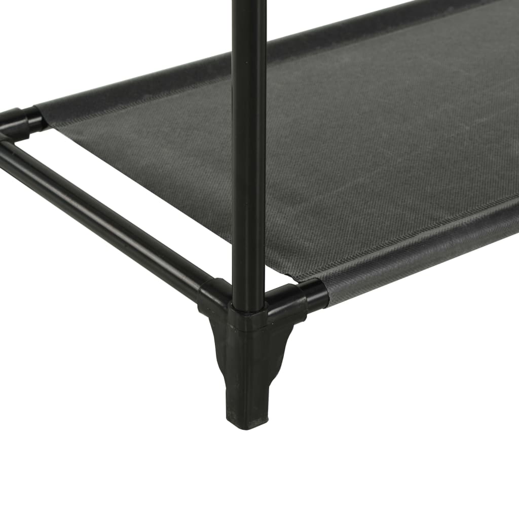 Klesstativ stål og ikke-vevd stoff 55x28,5x175 cm svart