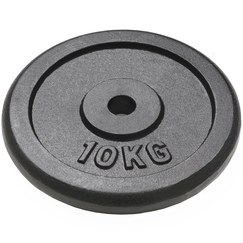Vektskiver 2 stk 2x10 kg støpejern vidaXL