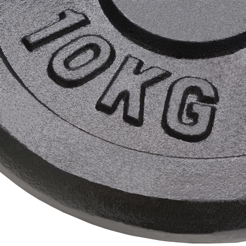 Vektskiver 2 stk 2x10 kg støpejern vidaXL