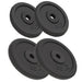 Vektskiver 4 stk 2x10 kg + 2x5 kg støpejern vidaXL
