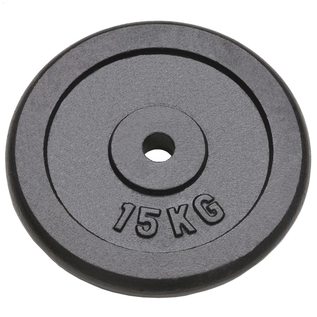 Vektskiver 2 stk 2x15 kg støpejern vidaXL